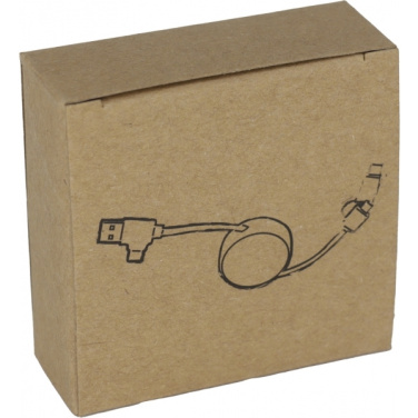 Logo trade advertising products image of: Bamboo charging cable GRONINGEN