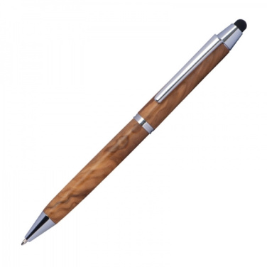 Logo trade advertising products picture of: Wooden ballpen with touch function ERFURT