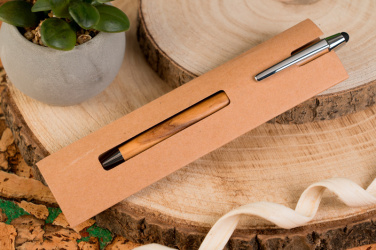 Logotrade promotional gift picture of: Wooden ballpen with touch function ERFURT