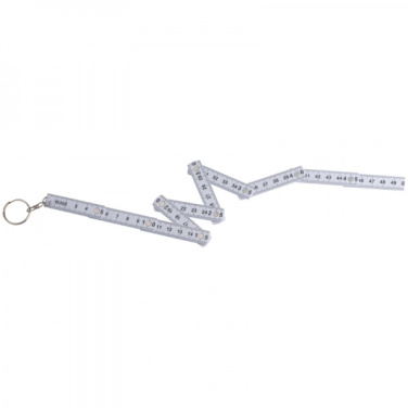 Logo trade promotional merchandise picture of: Keyring with 0,5m ruler