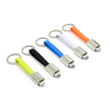 Logo trade promotional merchandise photo of: Data transfer cable and keyring