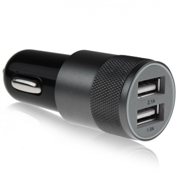 Logo trade business gifts image of: Metal car charger