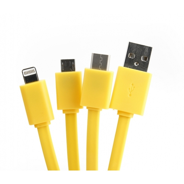 Logo trade promotional merchandise picture of: Personalized charging cable 3in1