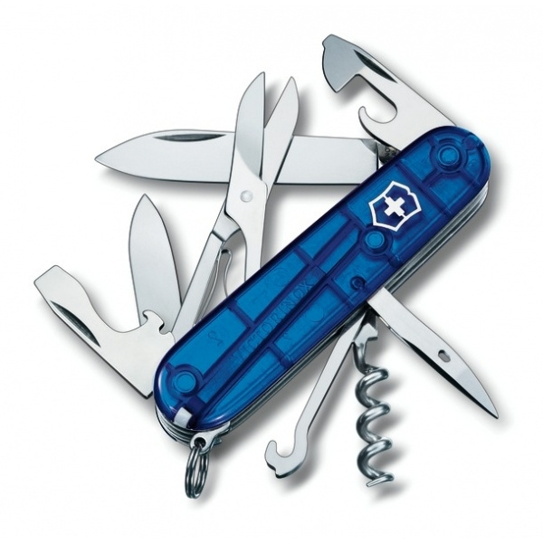 Logotrade promotional giveaway image of: Pocket knife Climber transparent Victorinox