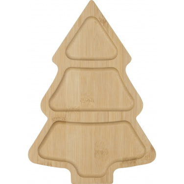 Logo trade promotional item photo of: Bamboo snack tray LOUISVILLE