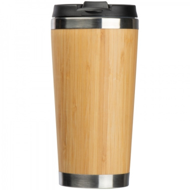Logotrade promotional product picture of: Stainless steel mug BAMBOOGARDEN 400 ml