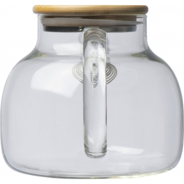 Logo trade promotional items picture of: Glass jug with bamboo lid FRANKFURT 1000ml
