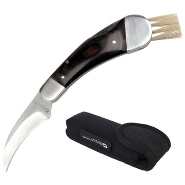 Logo trade promotional merchandise picture of: Mushroom knife PILZ Schwarzwolf