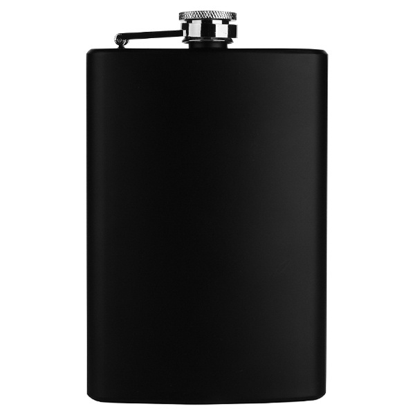 Logo trade promotional merchandise image of: Hip flask OLYMPOS Schwarzwolf