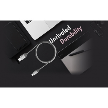 Logotrade promotional giveaways photo of: Nylon data transfer cable LK30 Type - C Quick Charge 3.0