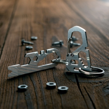 Logotrade promotional item image of: Multifunctional keychain ANTISANA Schwarzwolf