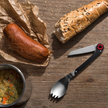 Logo trade promotional items image of: Multifunctional spoon LATEMAR Schwarzwolf