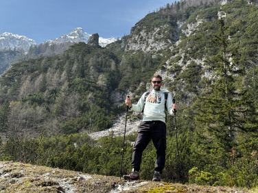 Logotrade promotional merchandise photo of: Trekking poles DENALI Schwarzwolf