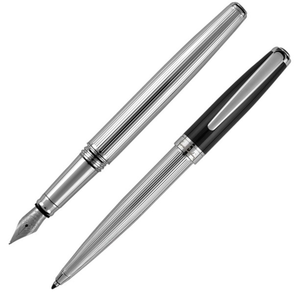 Logo trade promotional gifts image of: Writing set ballpoint pen & fountain pen CHRISTOPHE Pierre Cardin