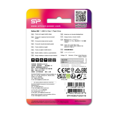 Logotrade promotional item image of: Pendrive Silicon Power HELIOS 202, 3.2 Gen 1, 16GB