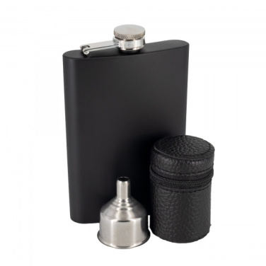 Logo trade advertising product photo of: Hip flask MADONIE Schwarzwolf