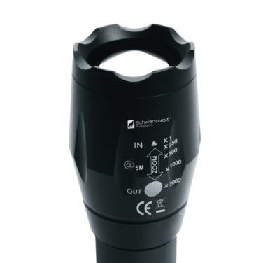 Logo trade promotional gift photo of: Flashlight DELGADA Schwarzwolf