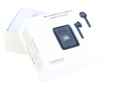Logo trade promotional item photo of: Wireless earbuds with light up logo
