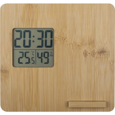 Logotrade advertising product image of: Bamboo weather station GRANADA