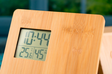 Logo trade promotional product photo of: Bamboo weather station GRANADA