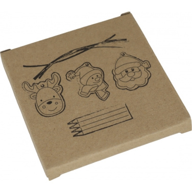 Logo trade corporate gift photo of: Christmas tree tag painting set DRESDEN