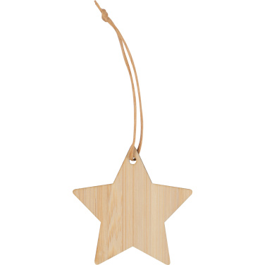 Logotrade promotional item picture of: Bamboo star pendant FOGGIA