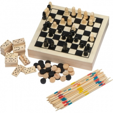 Logo trade promotional item photo of: Wooden game collection RIGA
