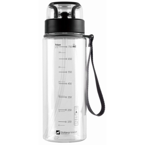 Logo trade promotional giveaways picture of: Drinking bottle SEYHAN 900 ml Schwarzwolf