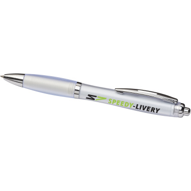 Logotrade promotional giveaway picture of: Curvy ballpoint pen with frosted barrel and grip