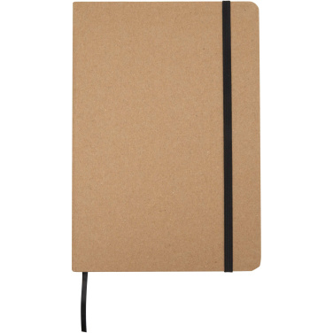 Logo trade promotional item photo of: Holm A5 stone paper hard cover notebook with lined pages