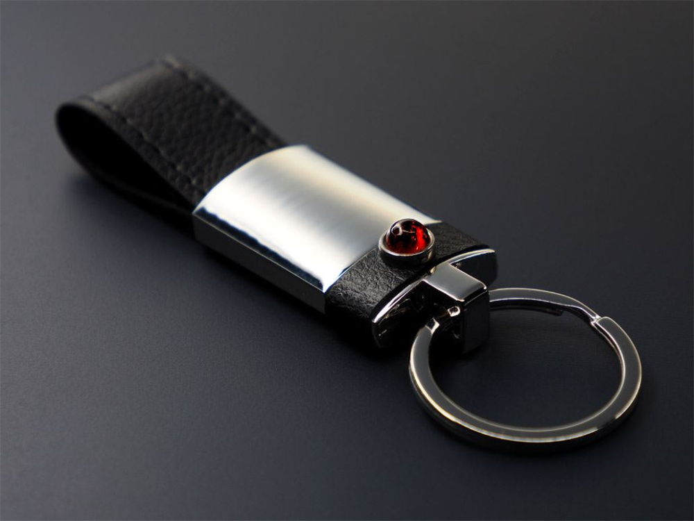 Logo trade business gifts image of: Amber Keyring  1291095