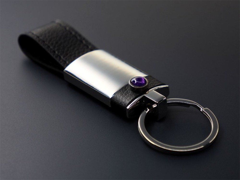 Logo trade promotional items picture of: Amethyst Keyring 1296095