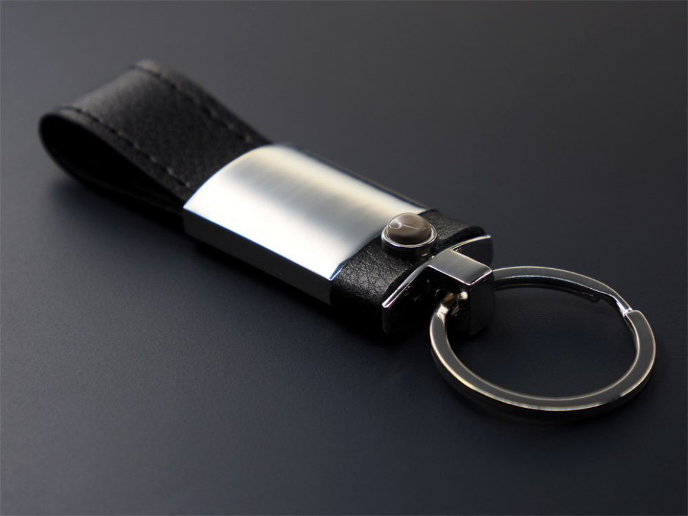 Logotrade advertising product image of: Striped Flint Keyring 1292095