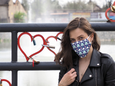 Logo trade promotional gift photo of: VENUS PRO cotton face mask with a pocket an HEPA filter 1378165