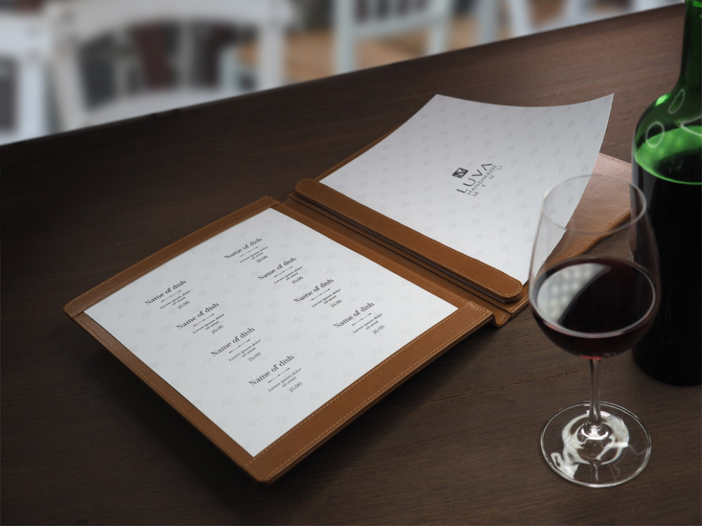 Logo trade corporate gift photo of: Menu cover 1054119