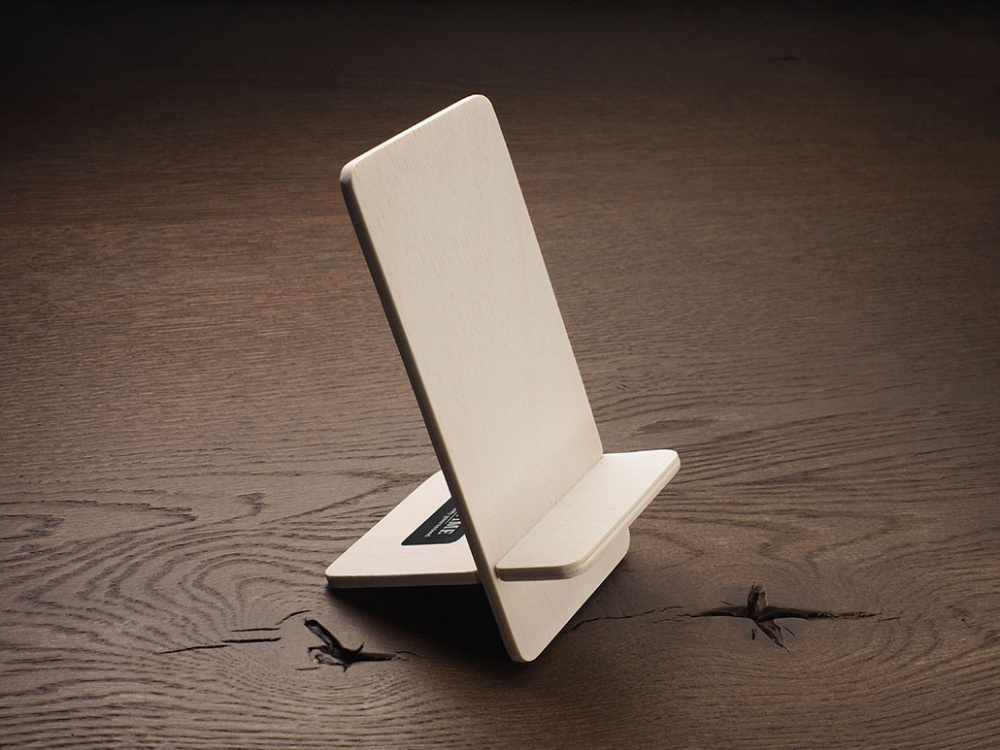 Logo trade promotional giveaways image of: Wooden telephone stand 1834121