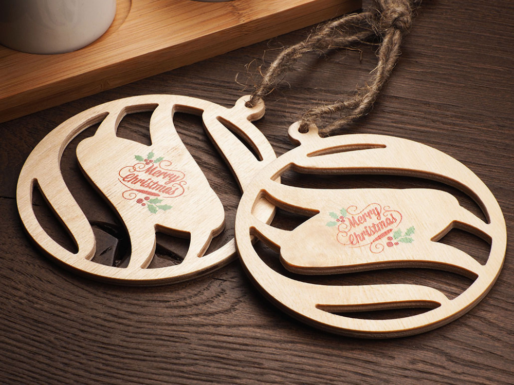 Logotrade corporate gift picture of: Wooden Christmas Decoration 1856121