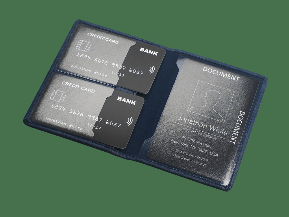 Logo trade business gift photo of: RFID document wallet 611327