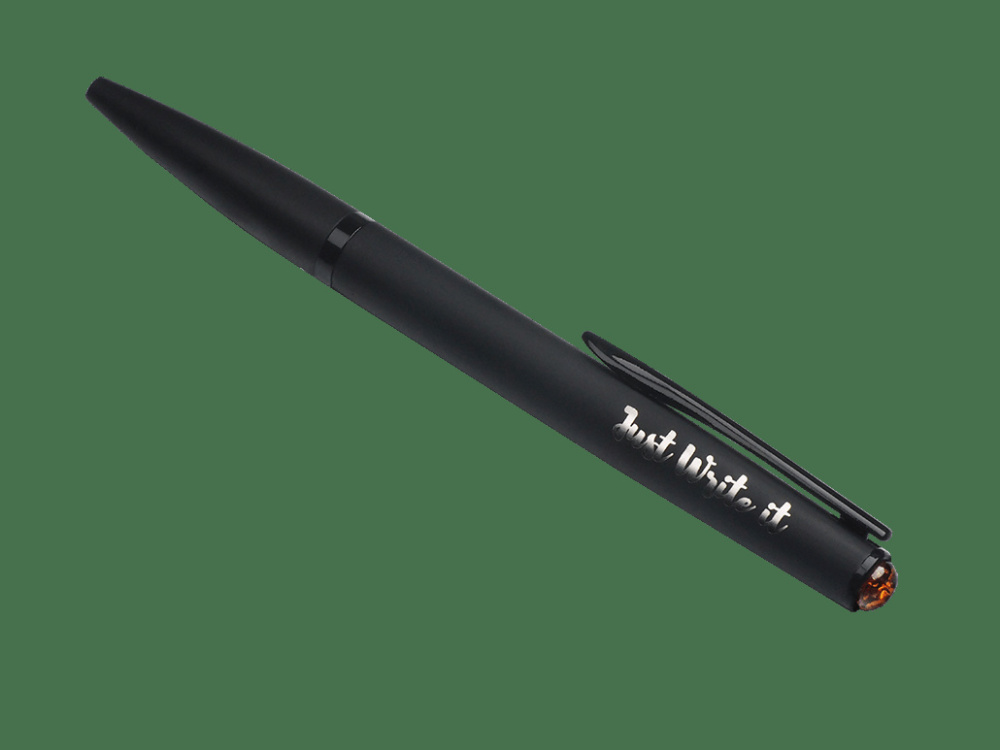 Logotrade advertising products photo of: Ball pen with AMBER stone 2070036