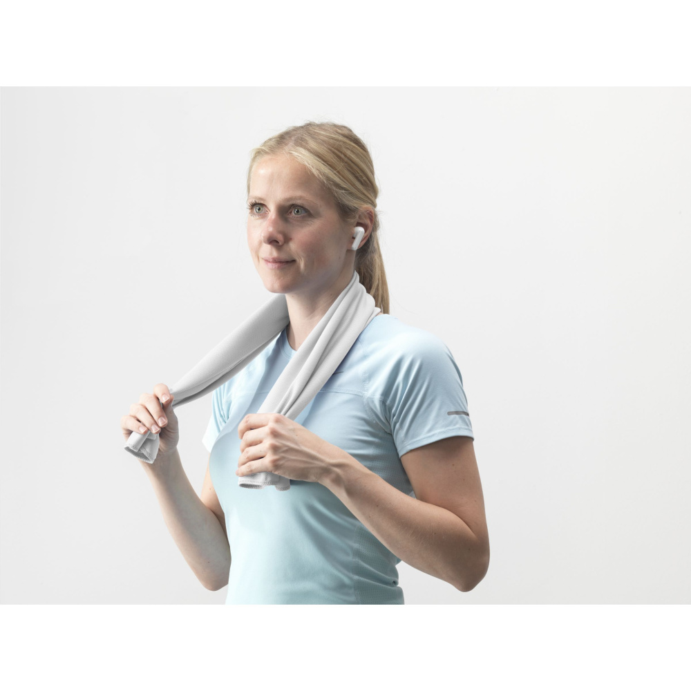 Logo trade corporate gifts picture of: CoolDown RPET sports cooling towel