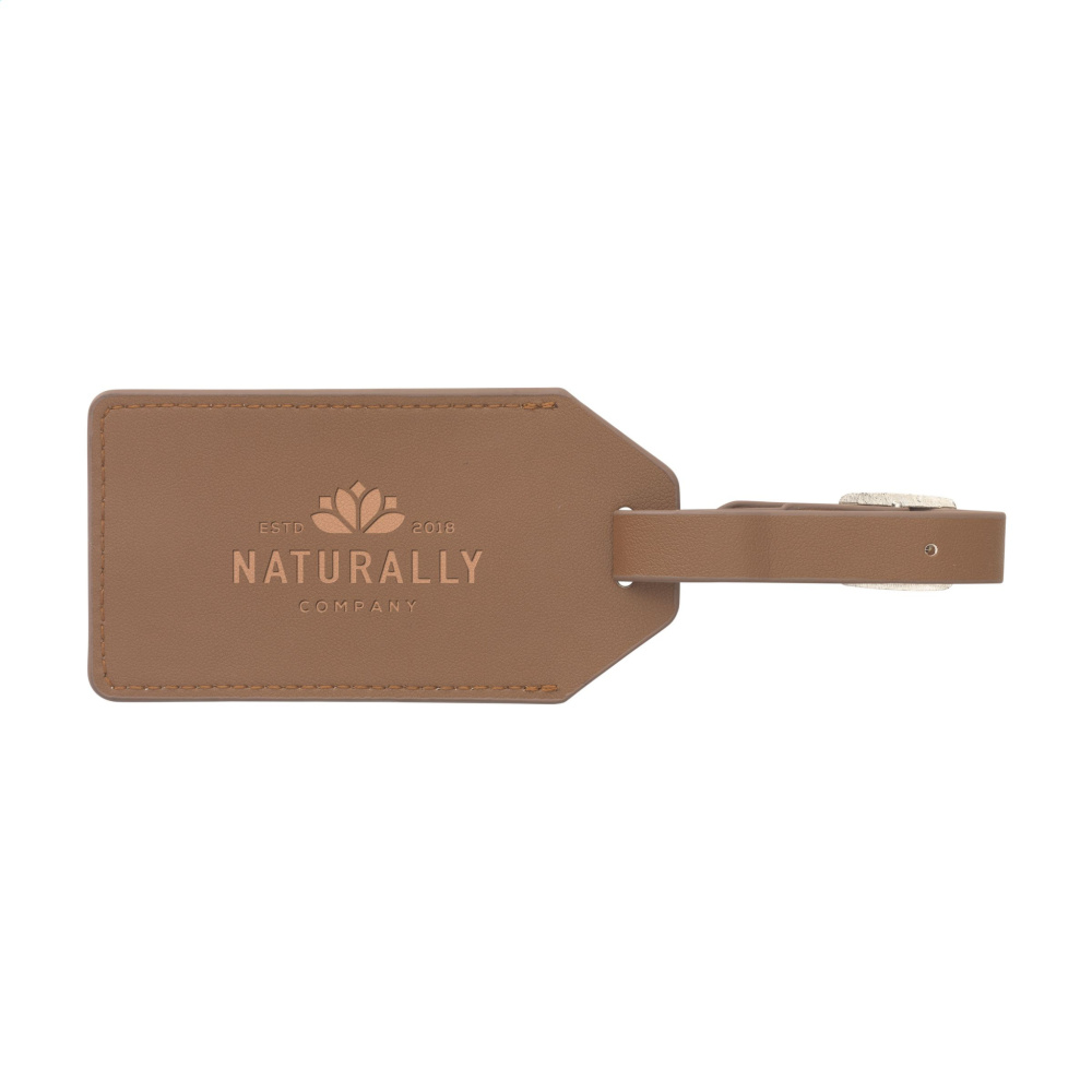 Logo trade business gifts image of: Vegan Pineapple Leather Luggage Tag
