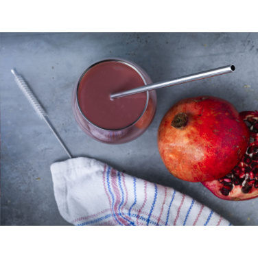 Logotrade promotional merchandise image of: Reusable 1 piece ECO Straw Set stainless-steel straw