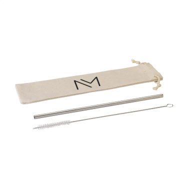 Logotrade promotional merchandise photo of: Reusable 1 piece ECO Straw Set stainless-steel straw