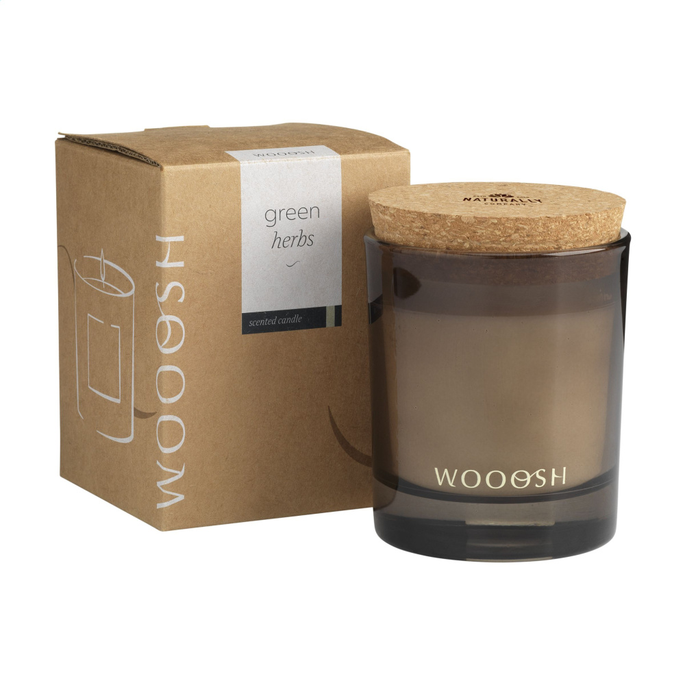 Logo trade promotional merchandise image of: Wooosh Scented Candle Green Herbs