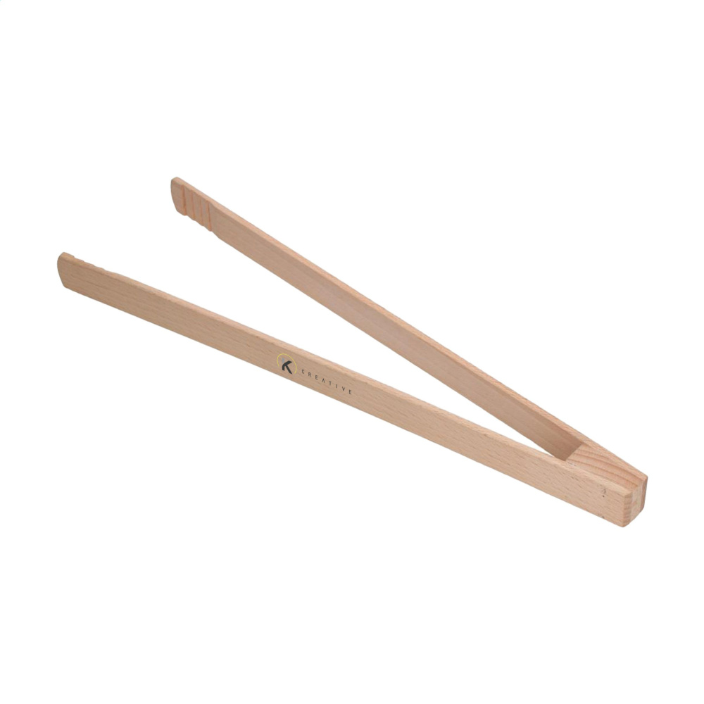Logotrade advertising product image of: Pinza wooden BBQ tongs