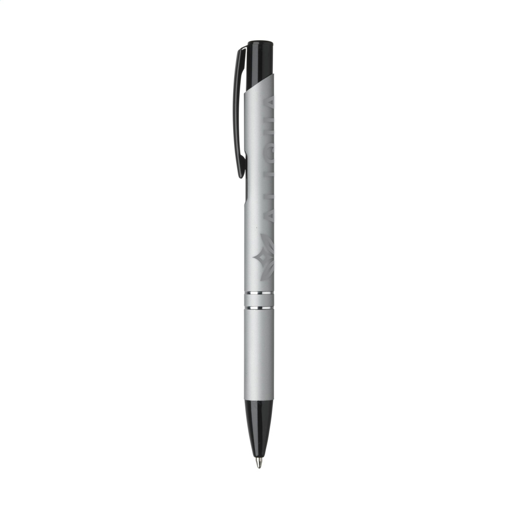 Logo trade promotional merchandise image of: Ebony Rubberised pen