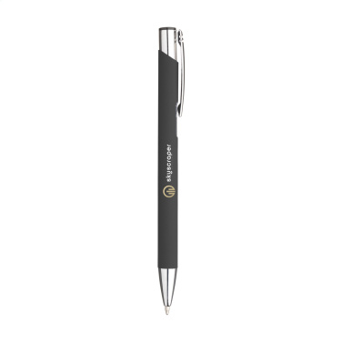 Logo trade business gift photo of: Ebony Soft Touch pen
