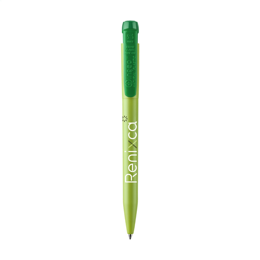 Logo trade corporate gifts image of: Stilolinea Ingeo Pen Green Office