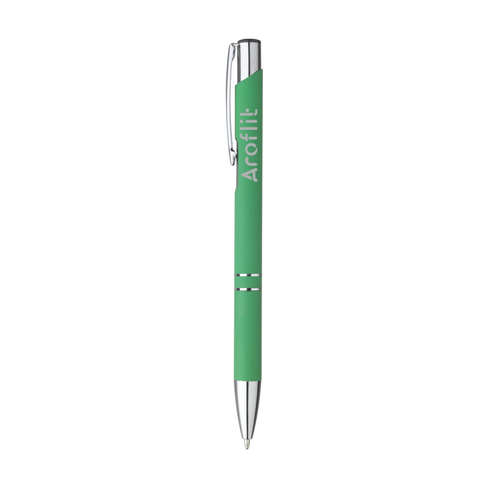 Logo trade promotional product photo of: Ebony Soft Touch Accent pen