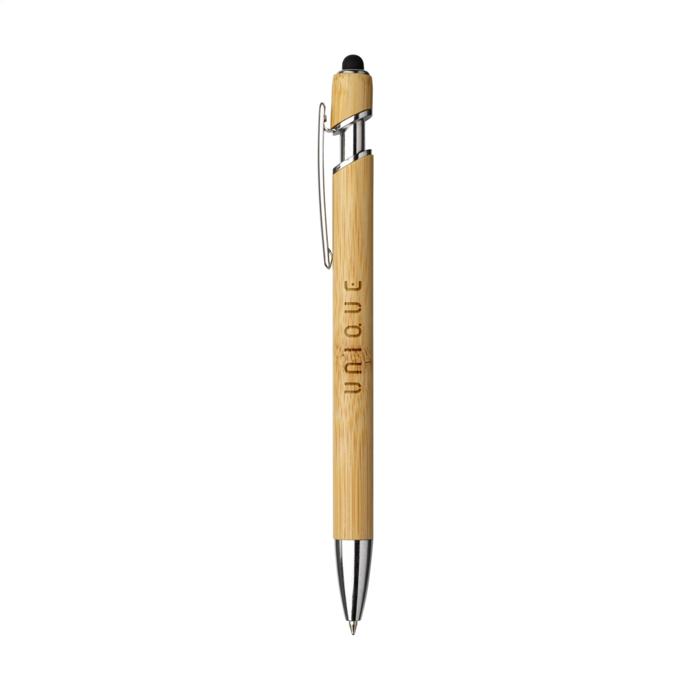 Logo trade promotional giveaway photo of: Luca Touch Bamboo stylus pen